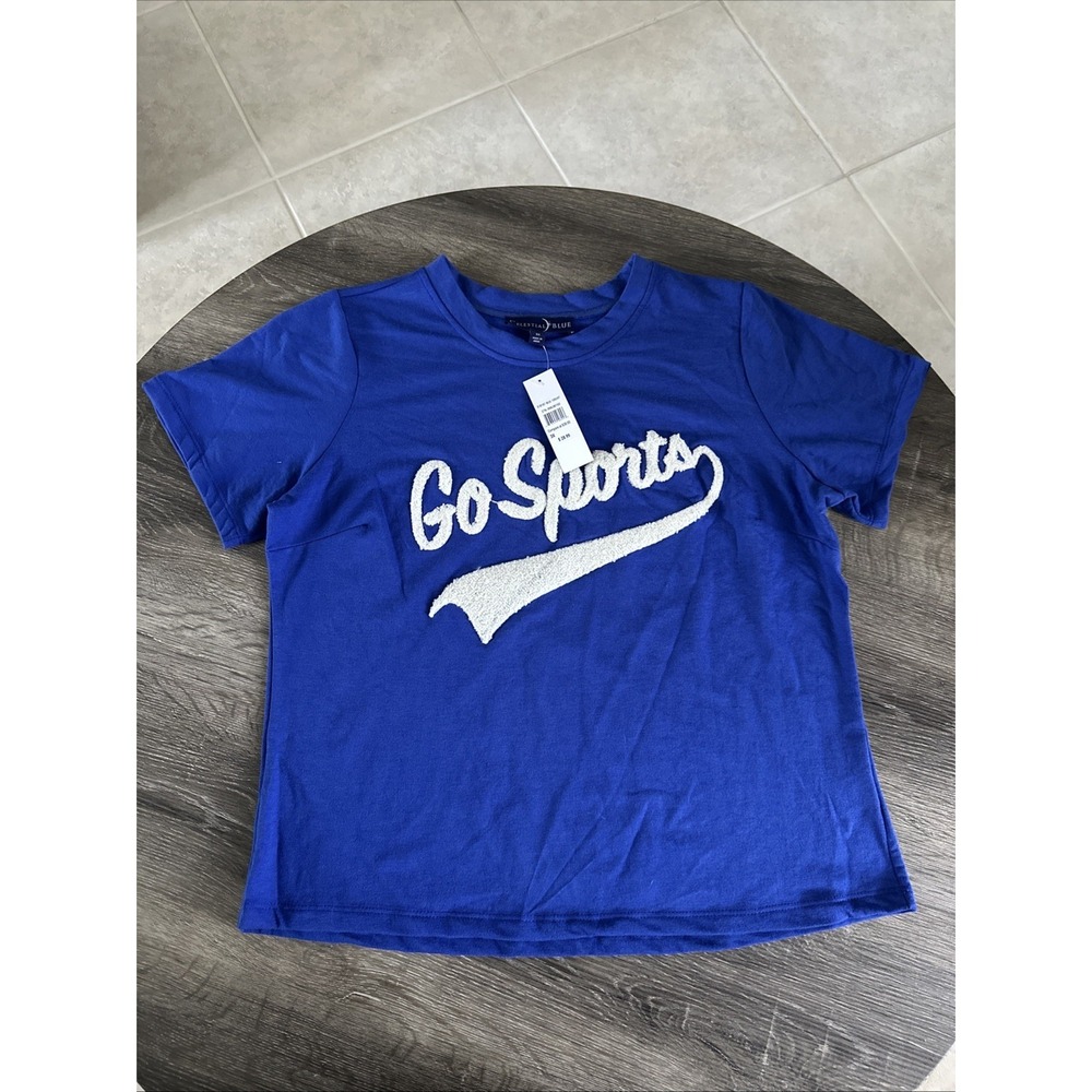 NWT Women's 3X Go Sports T-Shirt Celestial Blue Short Sleeve Plus Size Tee